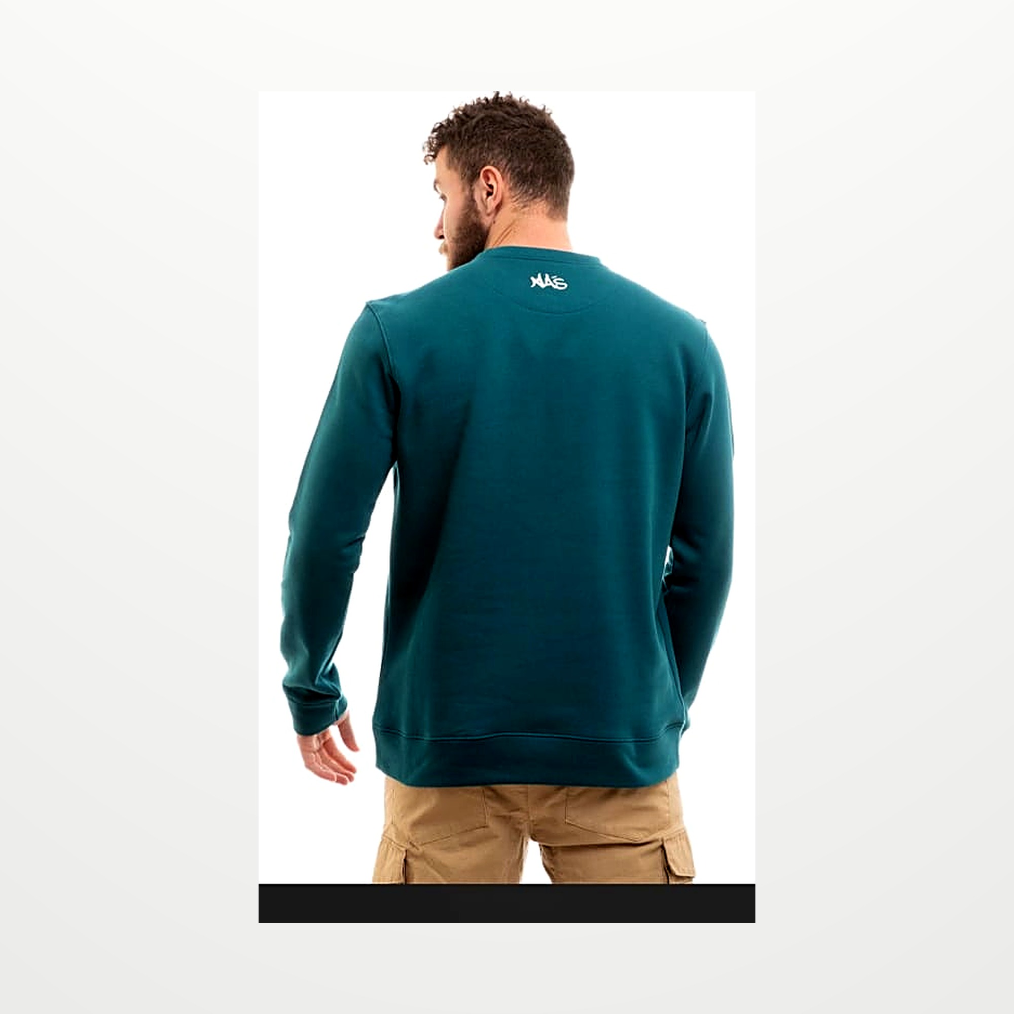 Teal embroidered sweatshirt