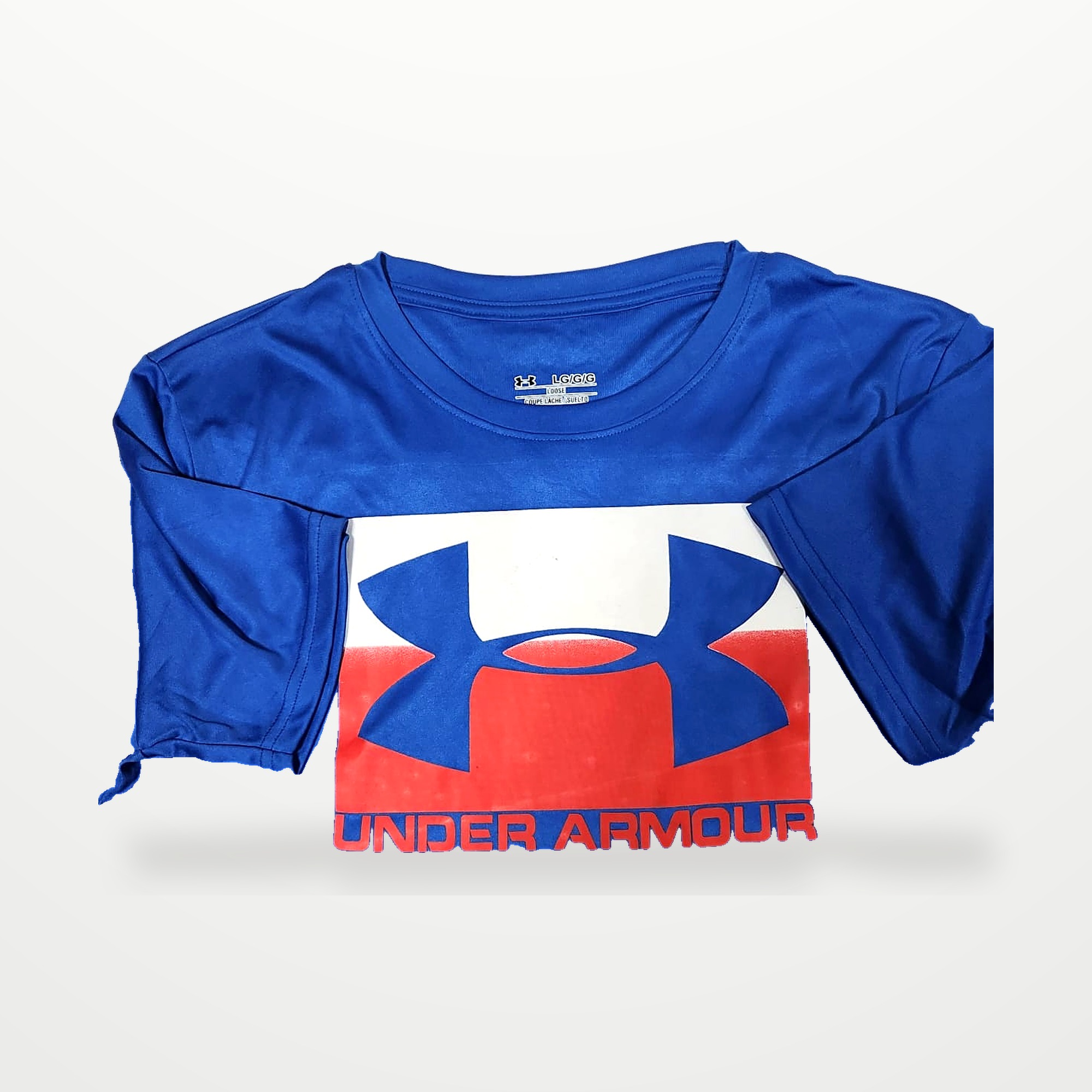 Blue performance graphic t-shirt